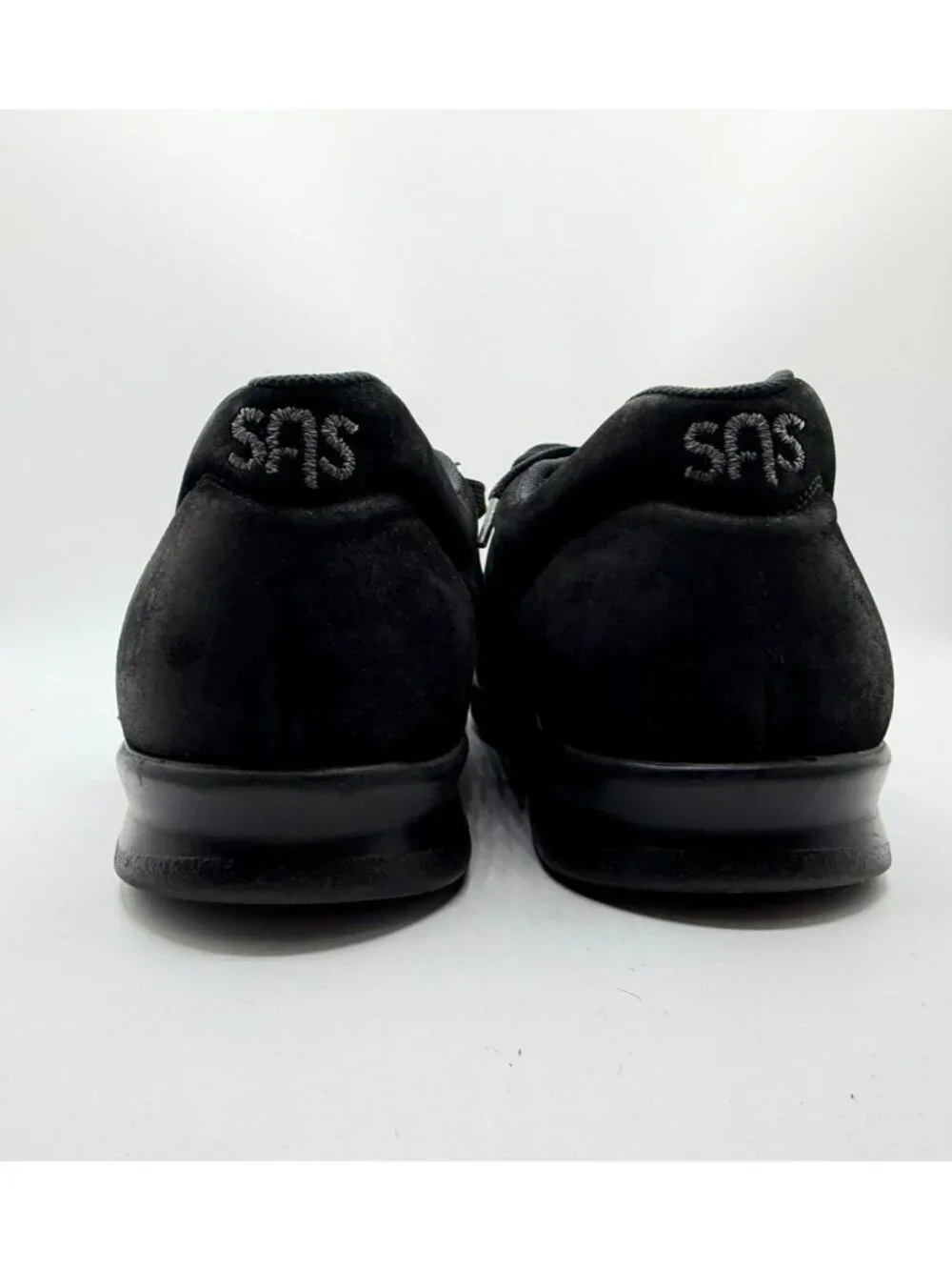 SAS Free Time Walking Shoes Women Size 9.5 Black Leather Tripad Comfort Sneaker
